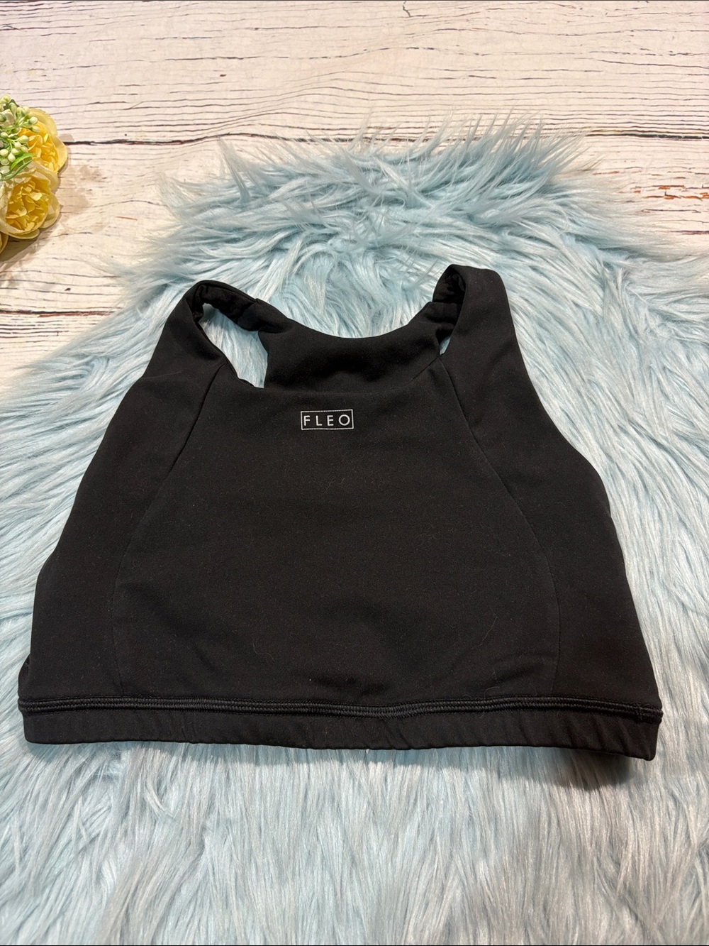 Fleo Jourdaine Black High Neck Lifting Crossfit Sports Bra - Picture 4 of 6